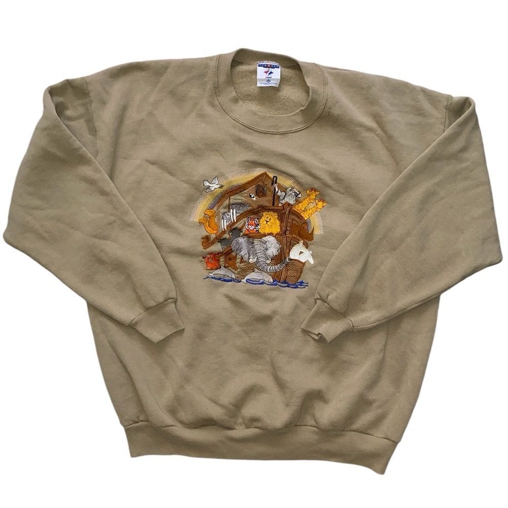 Vintage Jerzees Noah’s Ark Crewneck Sweater Size 2X